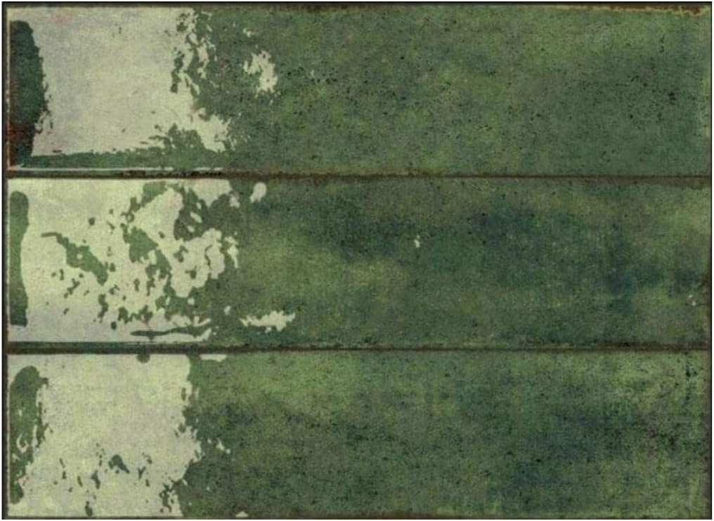 Tenedos Scandiano Handmade Glossy 2.5x10 Subway Porcelain Wall Tile backsplash for Kitchen, Bathroom Shower, Accent Decor, Fireplace (Dark Green, Box of 50 Pieces) (8 Square feet)