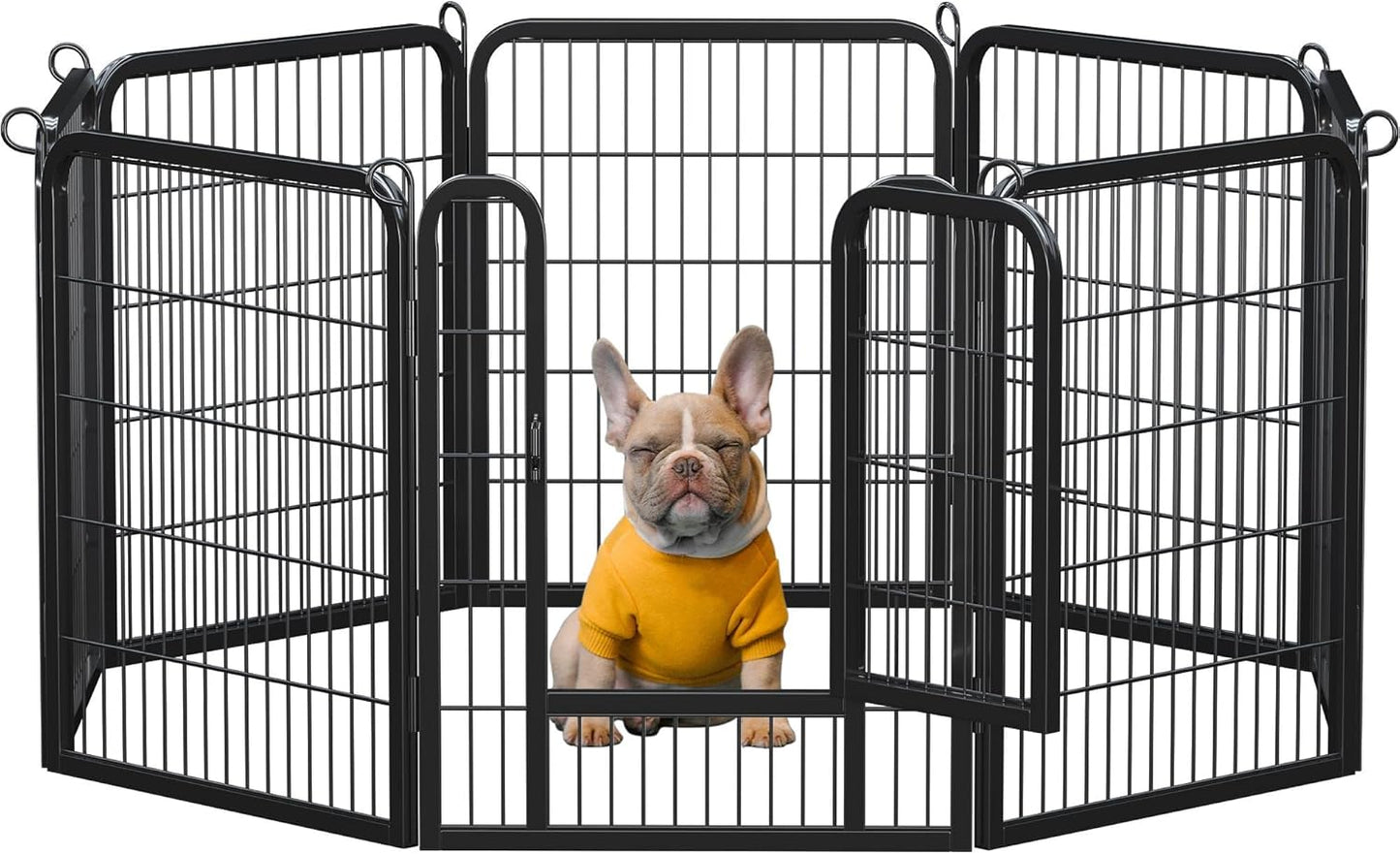 Yaheetech Dog Playpen Outdoor, 24 inch 16 Panels Dog Pen Indoor Heavy Duty Puppy Exercise Pen Metal Pet Fence for RV Camping/Yard/Garden