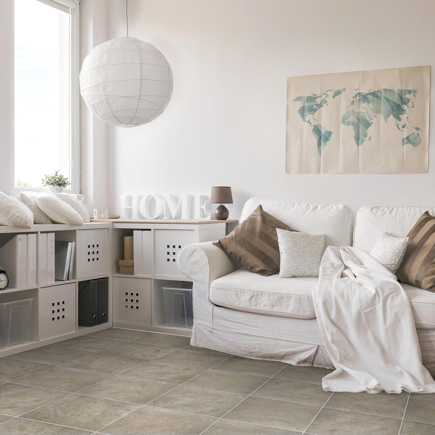 Roma Porcelain Floor and Wall Tile (Beige, Case)