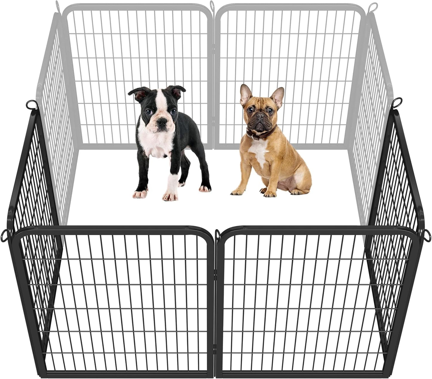 Yaheetech Dog Playpen Outdoor, 24 inch 16 Panels Dog Pen Indoor Heavy Duty Puppy Exercise Pen Metal Pet Fence for RV Camping/Yard/Garden