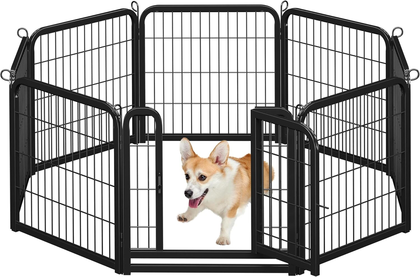 Yaheetech Dog Playpen Outdoor, 24 inch 16 Panels Dog Pen Indoor Heavy Duty Puppy Exercise Pen Metal Pet Fence for RV Camping/Yard/Garden