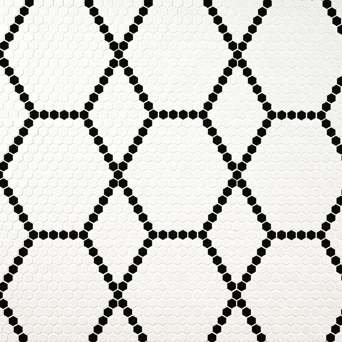 MSI White and Black 12 in. x 12 in. Hive Pattern Matte Porcelain Tile for Kitchen Backsplash, Floor and Wall Tiles, Shower Wall Mosaic