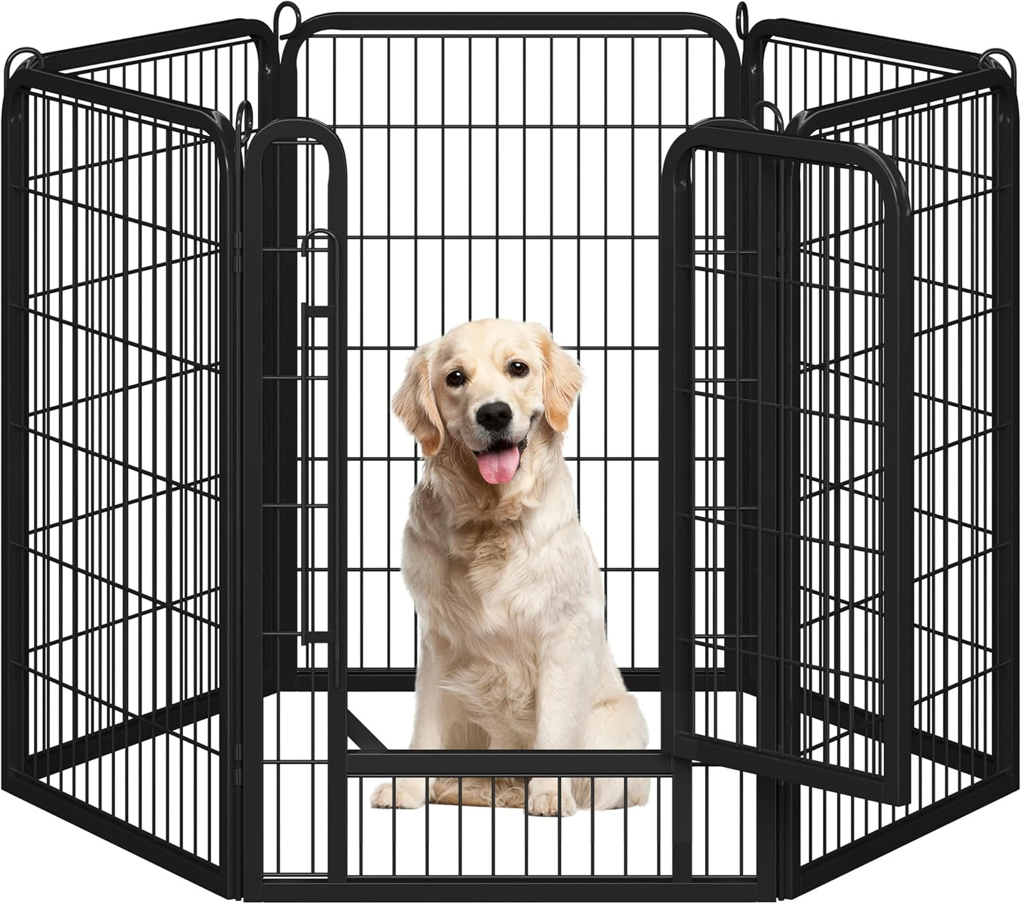 Yaheetech Dog Playpen Outdoor, 24 inch 16 Panels Dog Pen Indoor Heavy Duty Puppy Exercise Pen Metal Pet Fence for RV Camping/Yard/Garden