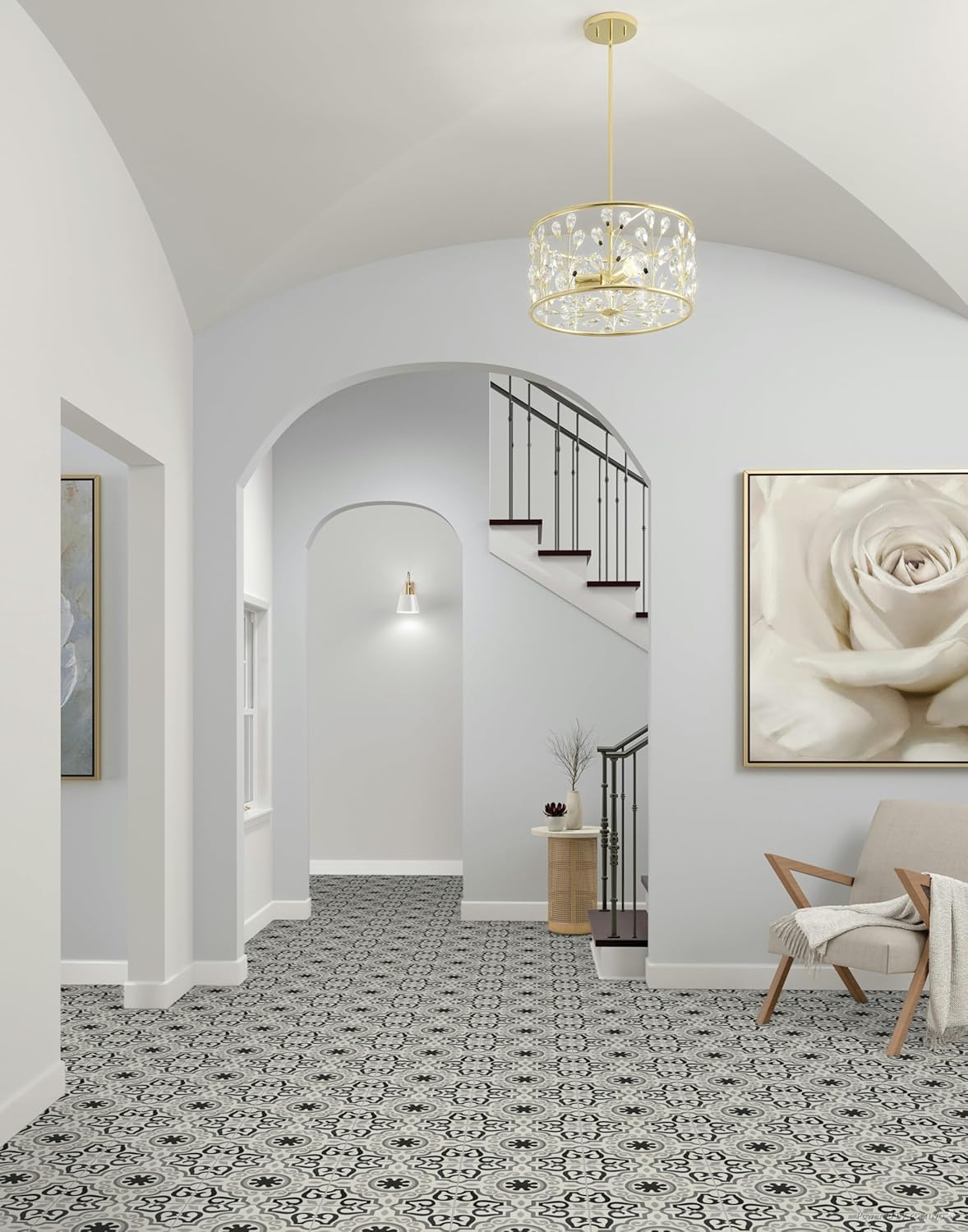 12x12 Marseille Encaustic Pattern Ceramic Tile Floor Wall (8)