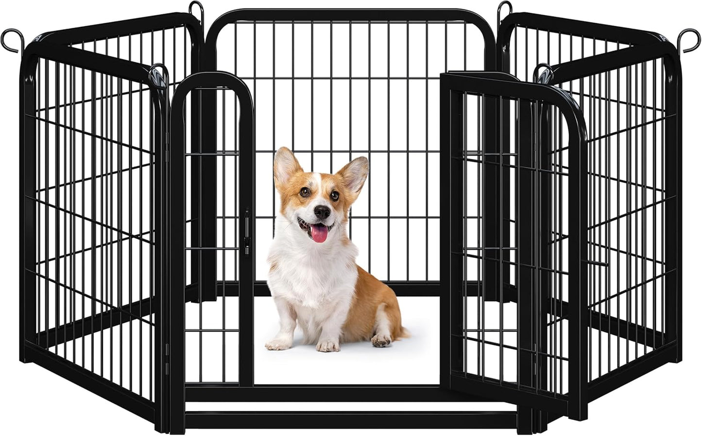 Yaheetech Dog Playpen Outdoor, 24 inch 16 Panels Dog Pen Indoor Heavy Duty Puppy Exercise Pen Metal Pet Fence for RV Camping/Yard/Garden