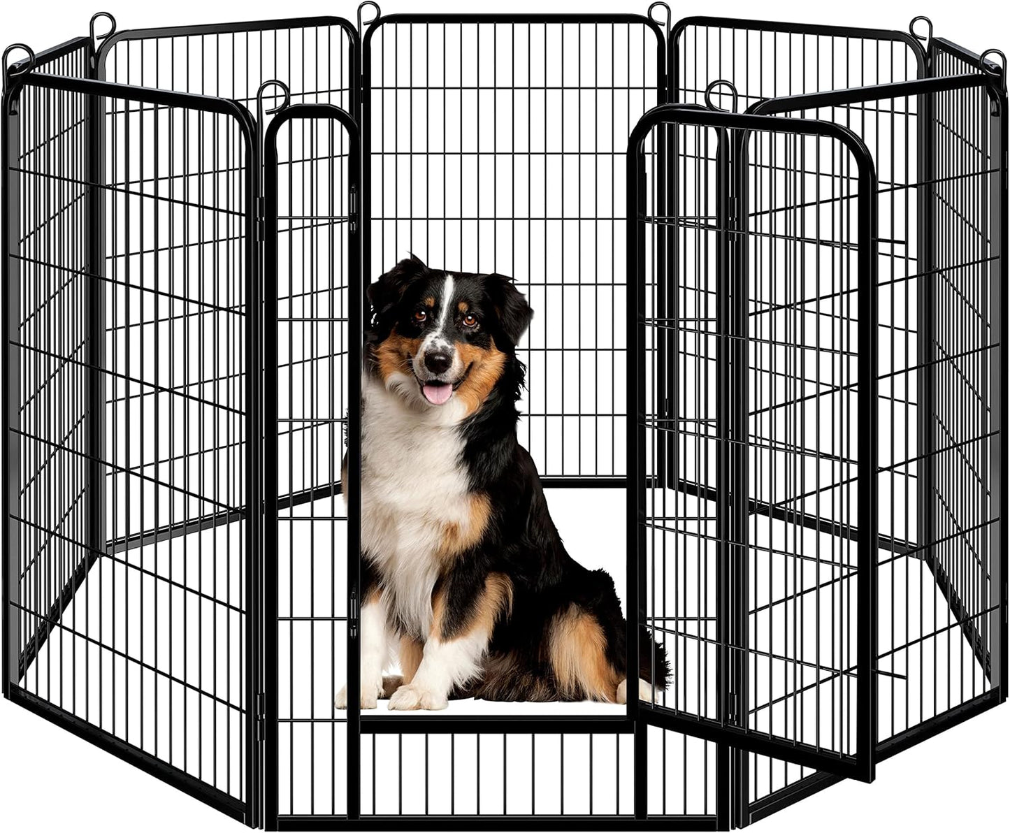 Yaheetech Dog Playpen Outdoor, 24 inch 16 Panels Dog Pen Indoor Heavy Duty Puppy Exercise Pen Metal Pet Fence for RV Camping/Yard/Garden