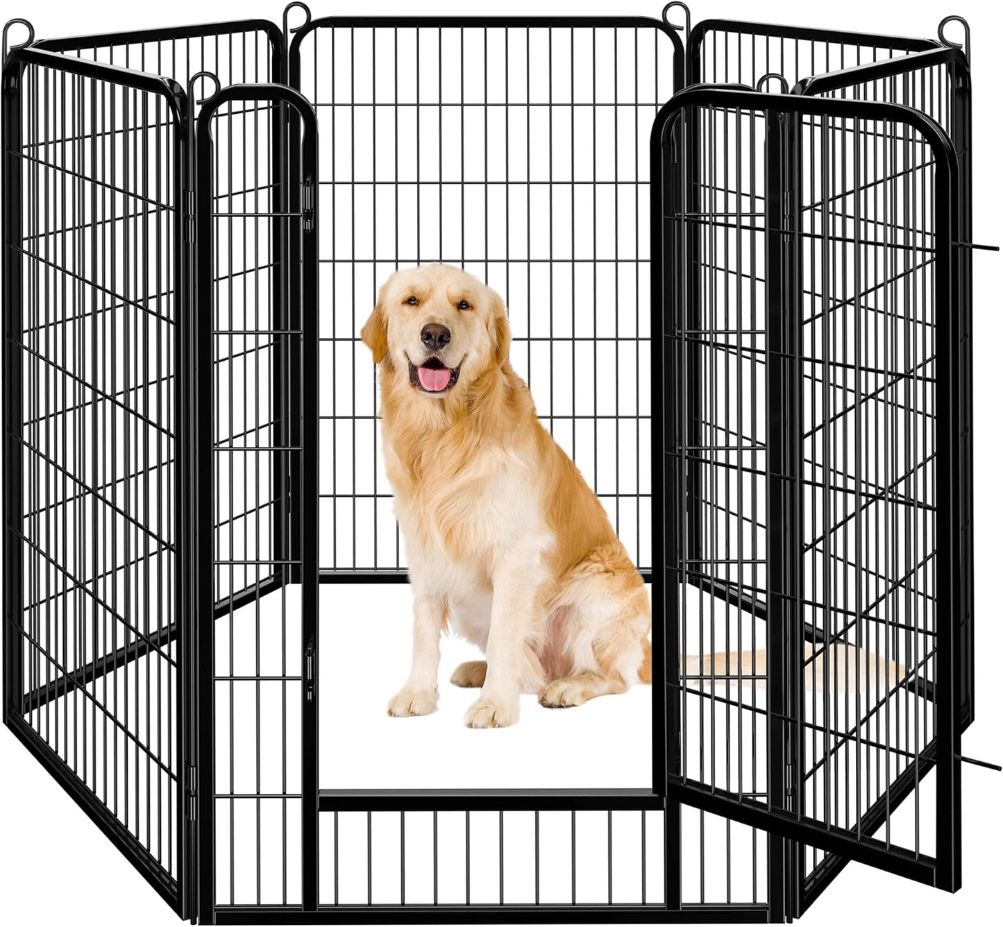 Yaheetech Dog Playpen Outdoor, 24 inch 16 Panels Dog Pen Indoor Heavy Duty Puppy Exercise Pen Metal Pet Fence for RV Camping/Yard/Garden